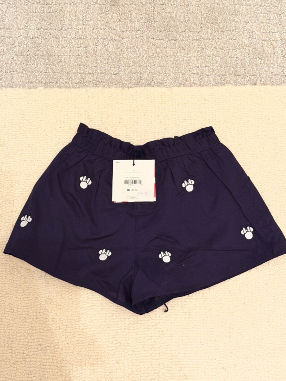 Disney Janie and Jack Navy Shorts with White Minnie